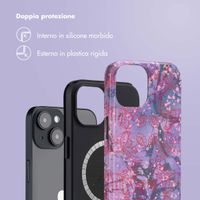 Selencia Cover posteriore Vivid con MagSafe Apple iPhone 14 - Fresh Paint Flower Orange