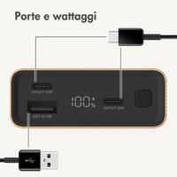 imoshion Powerbank in alluminio Ultra Series 20.000 mAh - Ricarica rapida fino a 33 watt - Oro