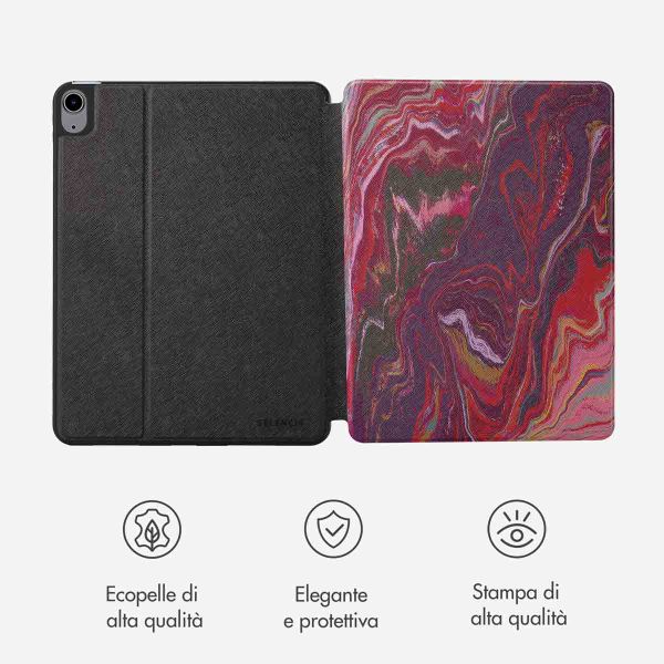 Selencia Cover per tablet Vivid Apple iPad Air 11 pollici (2026) M4 / (2025) M3 / (2024) M2 / Air 5 (2022) / Air 4 (2020) - Marble Plum