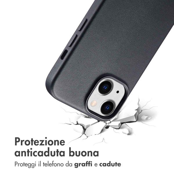 Accezz Cover in Pelle con MagSafe Apple iPhone 15 - Onyx Black