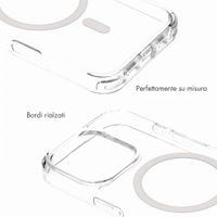 Selencia Cover posteriore Rivièra MagSafe con gancini rimovibili Apple iPhone 16 Pro - Trasparente