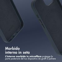 Accezz Cover in Pelle con MagSafe Apple iPhone 13 - Nightfall Blue