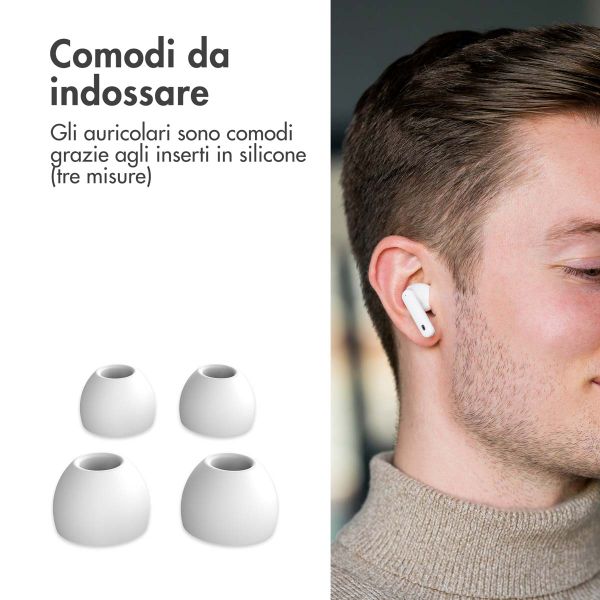 imoshion Aura Pro Auricolari in-ear wireless - Cancellazione attiva del rumore (ANC) - Bianco