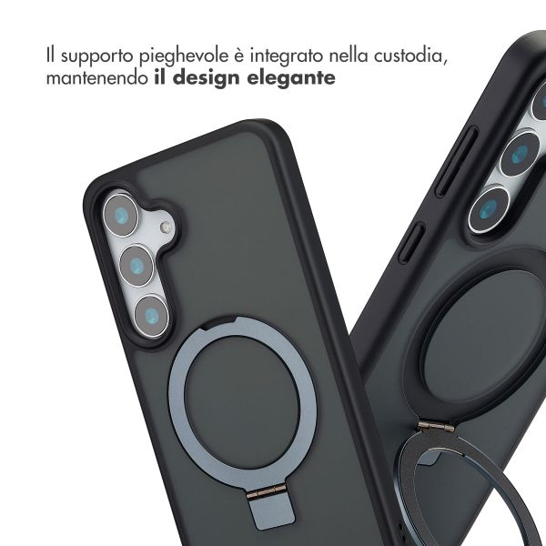 Accezz Cover con anello e supporto con MagSafe Samsung Galaxy S25 Plus - Nero