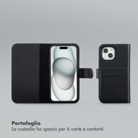 Selencia Libreria rimovibile Olyn con MagSafe Apple iPhone 15 - Nero