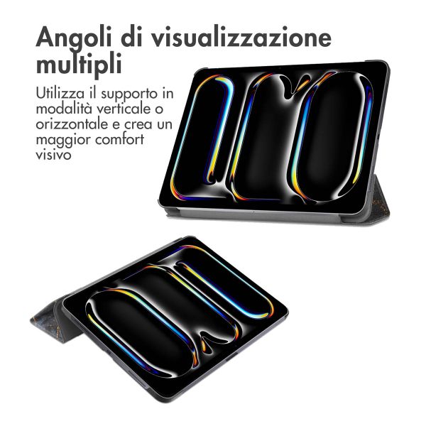 imoshion Cover Trifold Design Apple iPad Pro 13 (2025) M5 / (2024) M4 - Black Marble