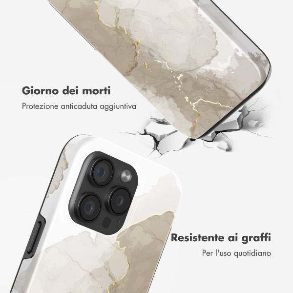 Selencia Cover posteriore Vivid con MagSafe Apple iPhone 15 Pro - Marble Light Brown