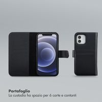 Selencia Libreria rimovibile Olyn con MagSafe Apple iPhone 12 (Pro) - Nero
