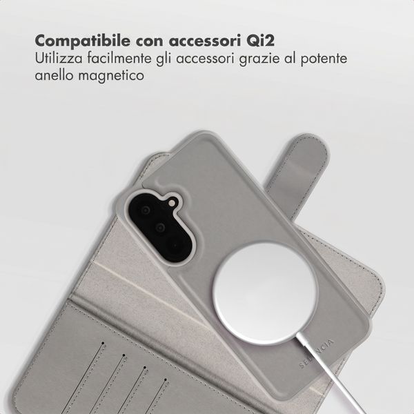 Selencia Libreria rimovibile Olyn con MagSafe Samsung Galaxy A37 (5G) - Grigio