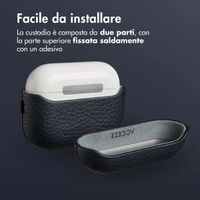 Accezz Cover in vera pelle  Apple Airpods Pro 3 - Blu scuro