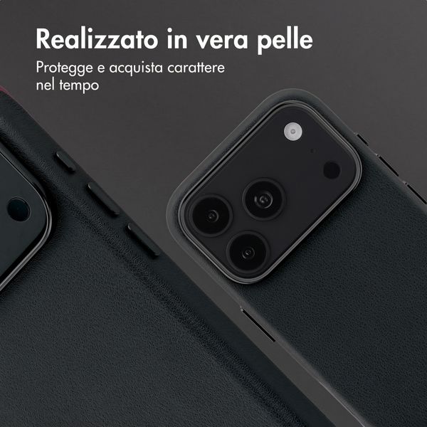 Accezz Cover in Pelle con MagSafe Apple iPhone 18 Pro / 17 Pro - Onyx Black
