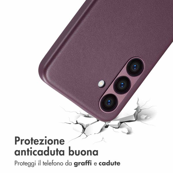 Accezz Cover in Pelle con MagSafe Samsung Galaxy S24 - Heath Purple