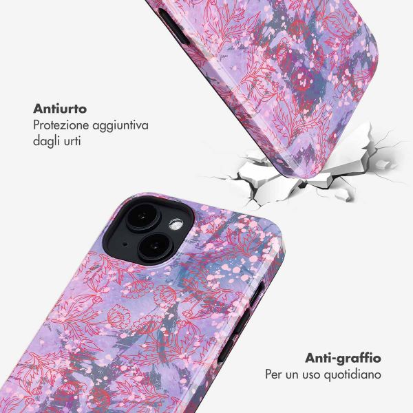 Selencia Cover posteriore Vivid con MagSafe Apple iPhone 14 - Fresh Paint Flower Orange
