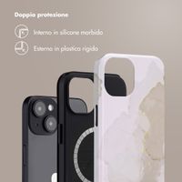 Selencia Cover posteriore Vivid con MagSafe Apple iPhone 14 - Marble Light Brown