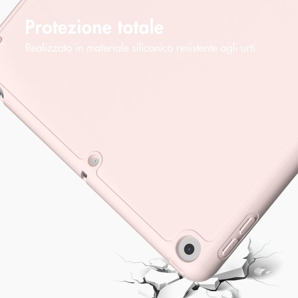 Accezz Cover a libro in silicone Smart Apple iPad 9 (2021) 10.2 pollici / iPad 8 (2020) 10.2 pollici / iPad 7 (2019) 10.2 pollici - Rosa