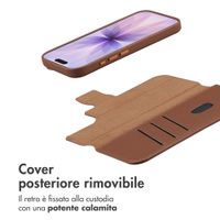 Accezz Cover in pelle 2 in 1 con MagSafe Apple iPhone 17 - Sienna Brown