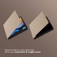 Selencia Cover Riva Apple iPad 9 (2021) 10.2 pollici / iPad 8 (2020) 10.2 pollici / iPad 7 (2019) 10.2 pollici - Beige