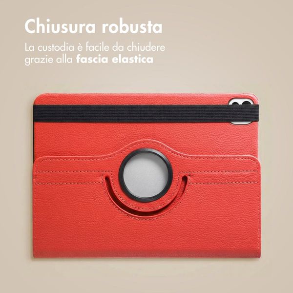 imoshion Cover Girevole a 360° Apple iPad Air 11 pollici (2026) M4 / (2025) M3 / (2024) M2 / Air 5 (2022) / Air 4 (2020) / Pro 11 (2018/2020) - Rosso