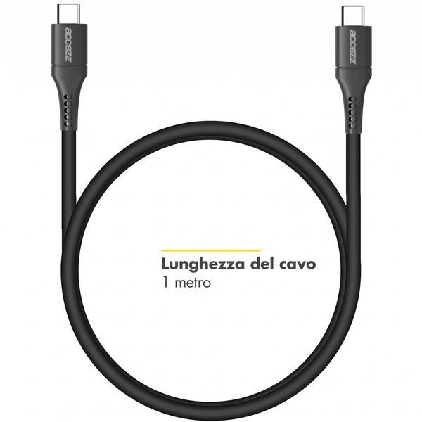 Accezz Cavo da USB-C a USB-C - 1 metro - Nero