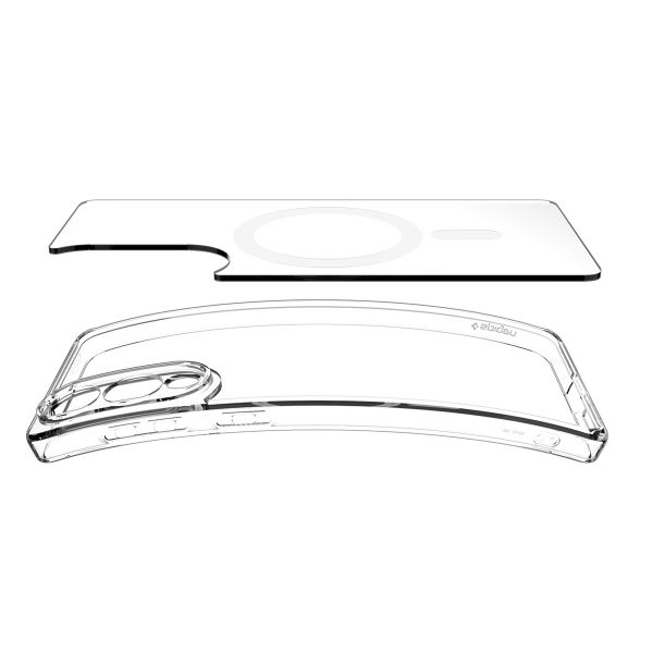 Spigen Cover Posteriore Ultra Ibrida con MagSafe Samsung Galaxy S25 Edge - Clear / White