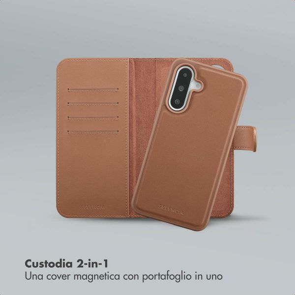 Selencia Libreria rimovibile Olyn con MagSafe Samsung Galaxy A36 - Marrone