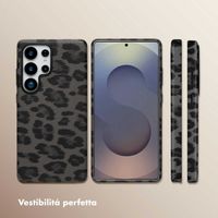 Selencia Cover Sabi Stampa pantera con MagSafe Samsung Galaxy S25 Ultra - Midnight Black