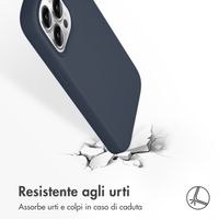 Accezz Cover in silicone liquido con MagSafe Apple iPhone 13 Pro - Blu scuro