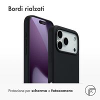 Accezz Cover in silicone liquido con MagSafe Apple iPhone 17 Pro Max - Nero