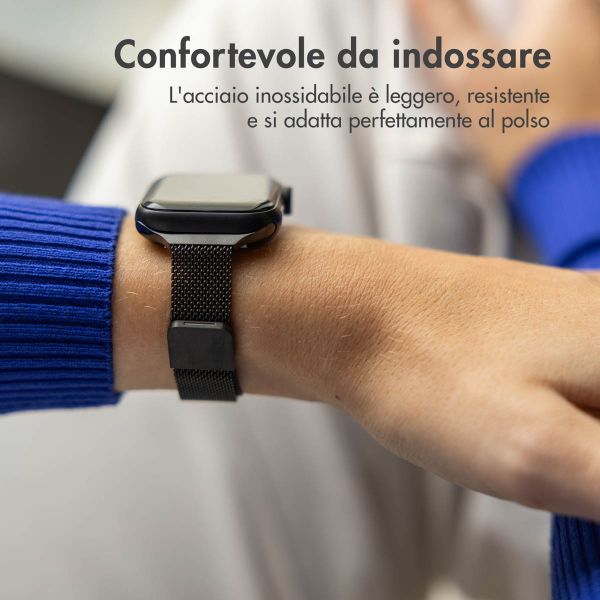 imoshion Cinturino sottile Milanese Apple Watch | 38/40/41/42 mm - Nero