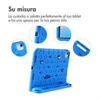 imoshion Cover per tablet a prova di bambino con bambole rimovibili Apple iPad 11 (2025) 11 pollici A16 / iPad 10 (2022) 10.9 pollici - Blu