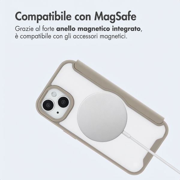 imoshion Bookcase trasparente con MagSafe Apple iPhone 15 - Beige