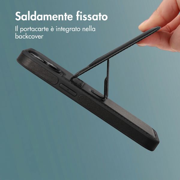 imoshion Cover Posteriore con Porta Carte e supporto Apple iPhone 14 - Nero