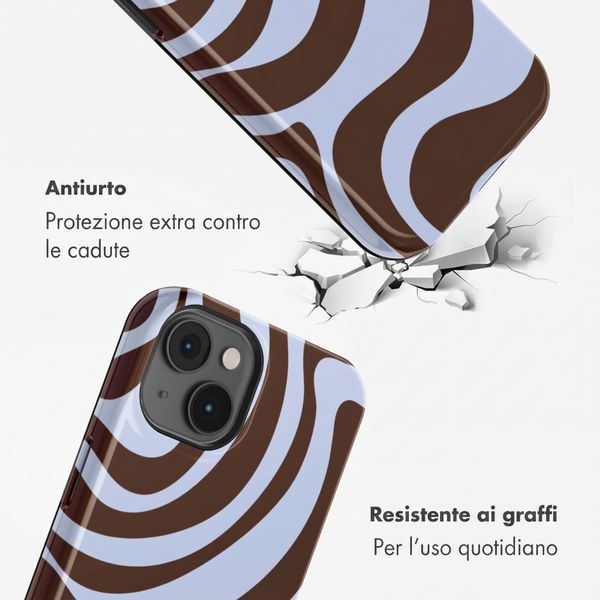 Selencia Cover posteriore Vivid con MagSafe Apple iPhone 14 - Dream Swirl Chocolate