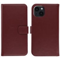 Selencia Cover a libro in vera pelle Apple iPhone 15 - Burgundy