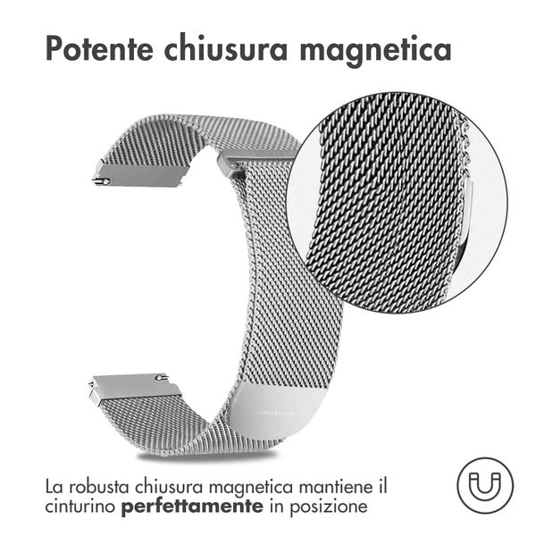 imoshion Cinturino milanese magnetico  - Attacco universale 20 mm - Taglia S - Argento