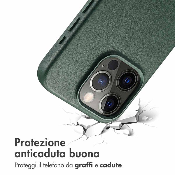 Accezz Cover in Pelle con MagSafe Apple iPhone 15 Pro - Cedar Green