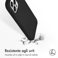 Accezz Cover in silicone liquido con MagSafe Apple iPhone 13 Pro Max - Nero