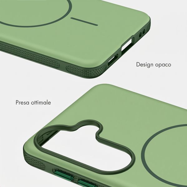 imoshion Cover posteriore Color con Thin MagSafe Ring Samsung Galaxy S26 - Verde scuro