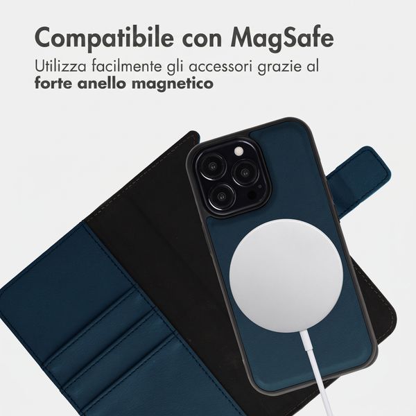 imoshion Cover a libro di lusso 2-in-1 rimovibile Apple iPhone 13 Pro - Blu
