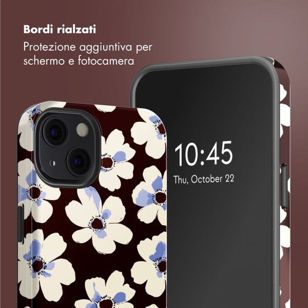Selencia Cover posteriore Vivid con MagSafe Apple iPhone 13 - Choco Flower Pop