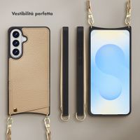 Selencia Cover per telefono Nova con cordino e portacarte Samsung Galaxy S26 Plus - Beige