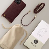 Selencia Cover per telefono Nova con cordino e portacarte Apple iPhone 14 / 13 - Bold Burgundy