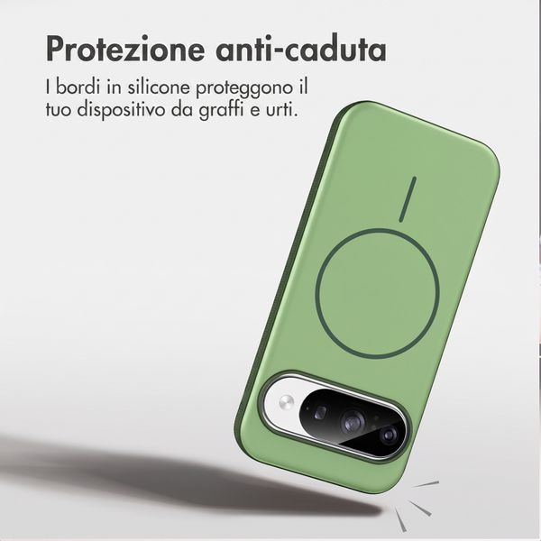 imoshion Cover posteriore Color con Thin MagSafe Ring Google Pixel 9 / 9 Pro - Verde scuro