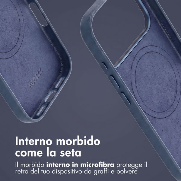 Accezz Cover in Pelle con MagSafe Apple iPhone 18 Pro Max / 17 Pro Max - Nightfall Blue