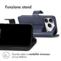 imoshion Cover a libro di Lusso Apple iPhone 18 Pro Max / 17 Pro Max - Blu scuro