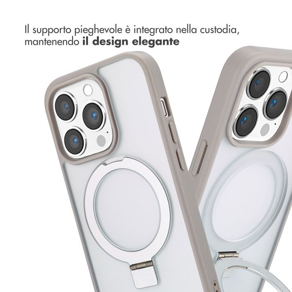 Accezz Cover con anello e supporto con MagSafe Apple iPhone 14 Pro - Grigio
