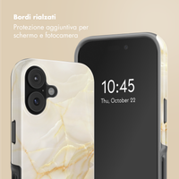 Selencia Cover posteriore Vivid con MagSafe Apple iPhone 17 - Golden Beige Marble
