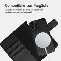 imoshion Cover a libro di lusso 2-in-1 rimovibile Apple iPhone 12 (Pro) - Nero