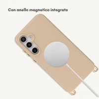 Selencia Cover posteriore Rivièra con MagSafe con ganci rimovibili Samsung Galaxy S25 / S24 - Milky Latte