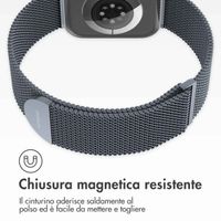 imoshion Cinturino milanese magnetico Apple Watch | 38/40/41/42 mm - Taglia M - Grigio scuro